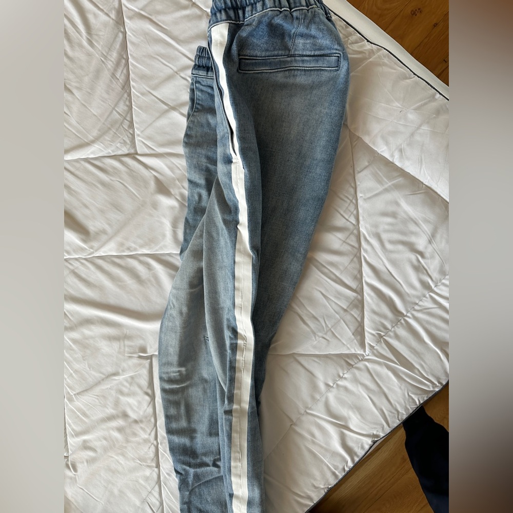 PacSun Stretch Draw-string Skinny Side Stripe Jeans (S)
